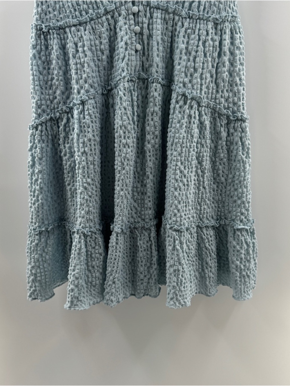 Aeropostale Light Blue Tiered Mini Dress – Women’s Large - Picture 3 of 7